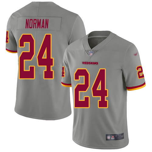 Washington Redskins Limited Gray Men Josh Norman Jersey NFL Football #24 Inverted Legend